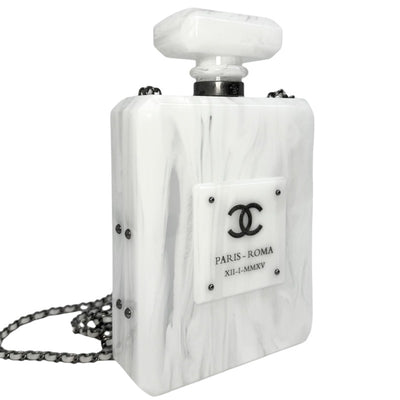 シャネル CHANEL 2016Paris-Roma　N°5　Parfume　Bottle シャネル N°5 パフューム ボトル バッグ ショルダーバッグ プラスチック ステンレス ホワイト 白 シルバー金具 チェーンショルダーバッグ ココマーク