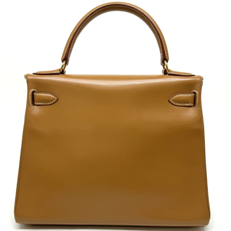 HERMES 헤르메스 Kelly 28 Kelly 28 가방, 토트 가방, 숄더백, 바쉬, 천연, 금, 갈색, 갈색, 금 피팅