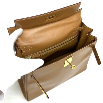 HERMES HERMES Kelly 28 Kelly 28 Bag, Tote Bag, Shoulder Bag, Vash, Natural, Gold, Brown, Brown, Gold Fittings