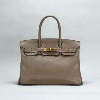 HERMES 爱马仕 Birkin 30 Birkin 30 手提袋Torillon Clemence Etoup灰金硬件