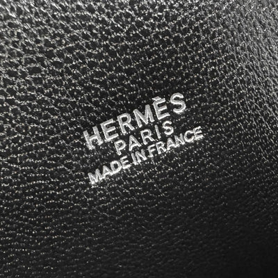エルメス HERMES ドーハ バッグ トートバッグ ボックスネパール ノワール ブラック 黒 シルバー金具 ハンドバッグ