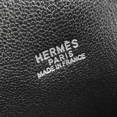 HERMES HERMES Doha Bag, Tote Bag, Box, Nepal, Noir, Black, Silver Fittings, Handbag