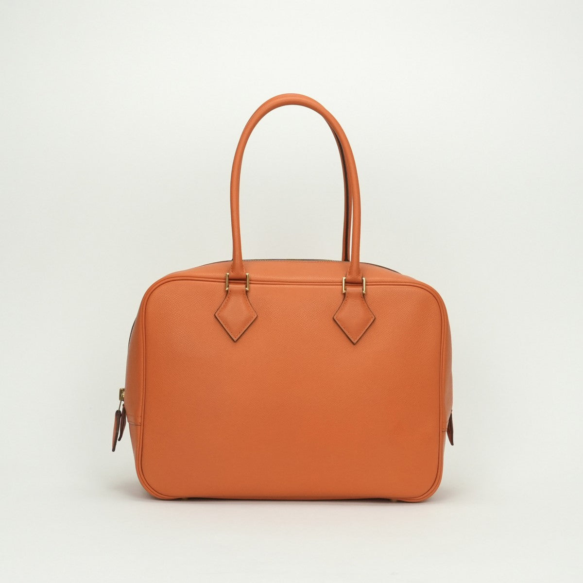エルメス HERMES プリュム28 プリュム 28 バッグ トートバッグ エプソン オレンジ ゴールド金具