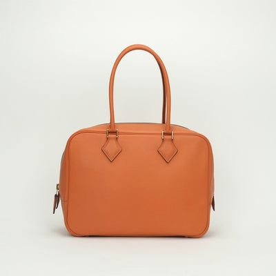 エルメス HERMES プリュム28 プリュム 28 バッグ トートバッグ エプソン オレンジ ゴールド金具
