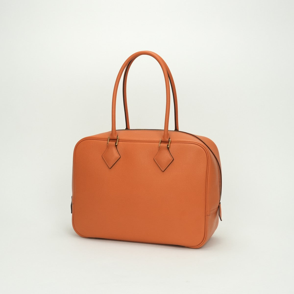 エルメス HERMES プリュム28 プリュム 28 バッグ トートバッグ エプソン オレンジ ゴールド金具