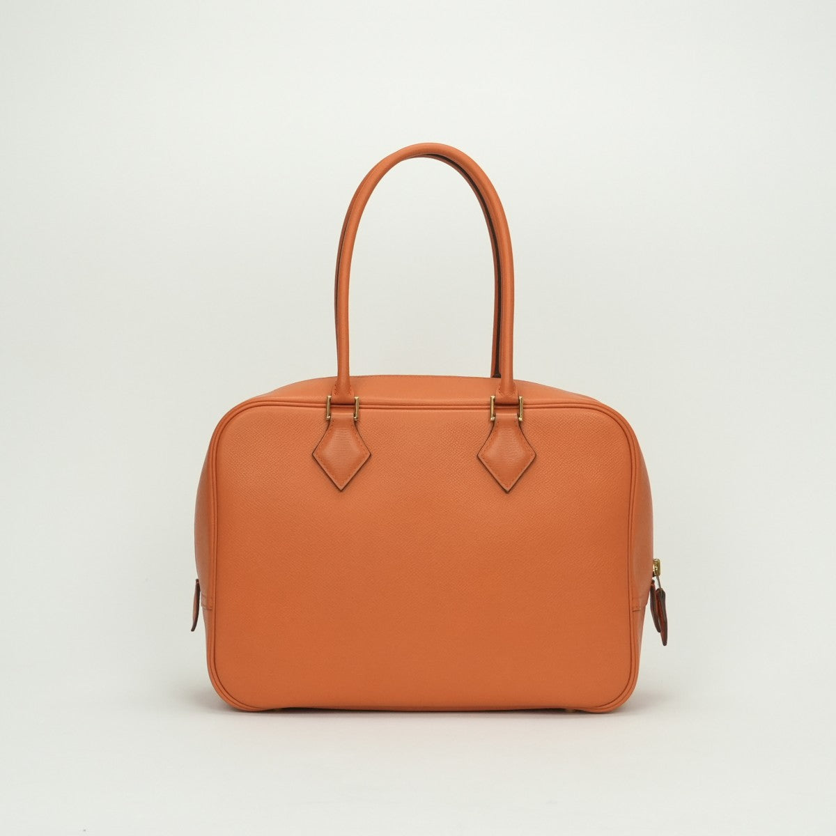 エルメス HERMES プリュム28 プリュム 28 バッグ トートバッグ エプソン オレンジ ゴールド金具