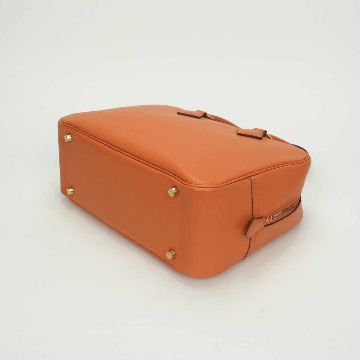 エルメス HERMES プリュム28 プリュム 28 バッグ トートバッグ エプソン オレンジ ゴールド金具