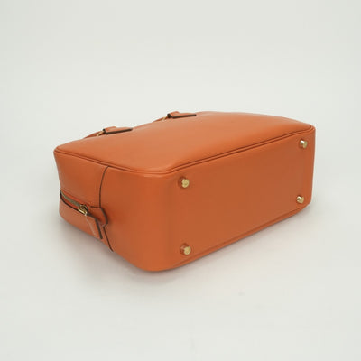 エルメス HERMES プリュム28 プリュム 28 バッグ トートバッグ エプソン オレンジ ゴールド金具