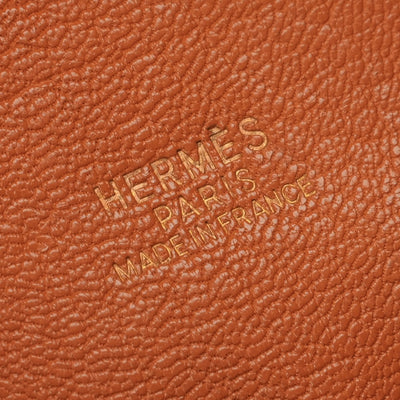 エルメス HERMES プリュム28 プリュム 28 バッグ トートバッグ エプソン オレンジ ゴールド金具