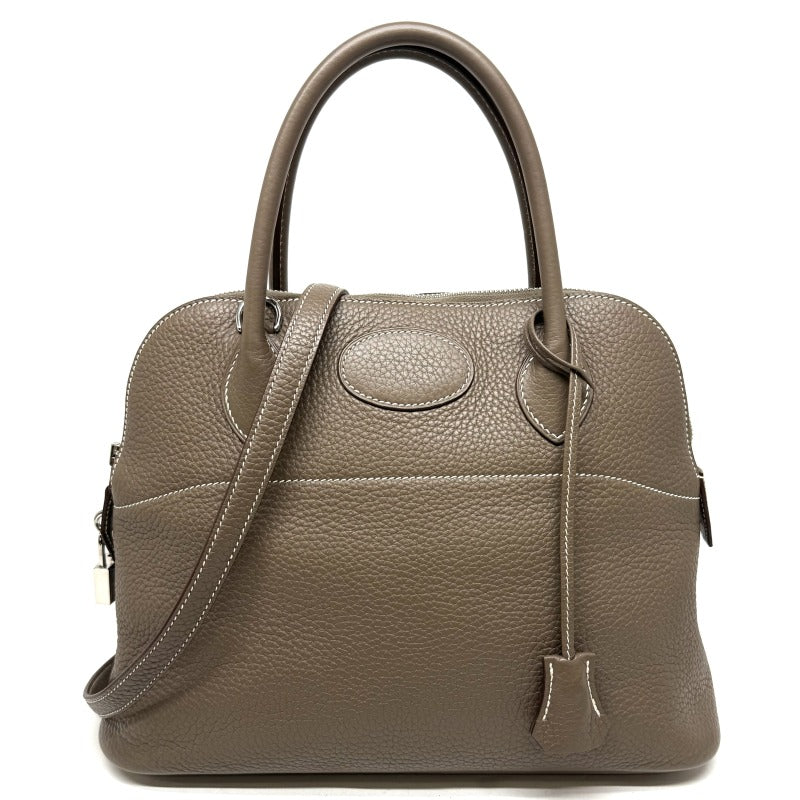 HERMES HERMES Bolide 31 Bolide 31 Bag, Tote bag, Shoulder bag, Torillon Clemence, Etoup, Beige, Greige, Silver hardware