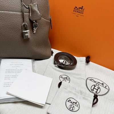 HERMES HERMES Bolide 31 Bolide 31 Bag, Tote bag, Shoulder bag, Torillon Clemence, Etoup, Beige, Greige, Silver hardware