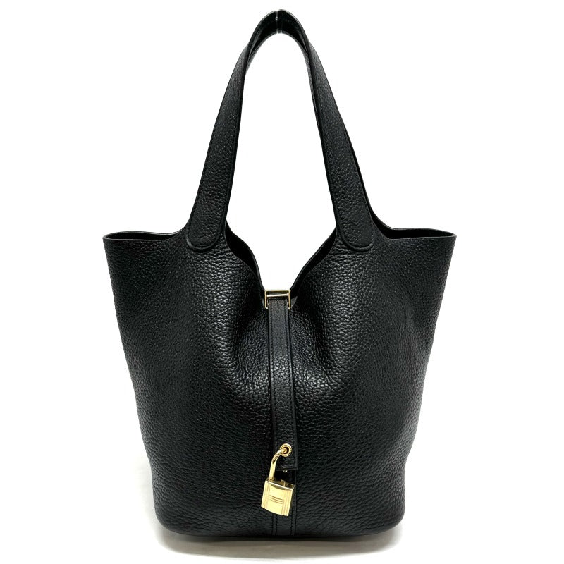 HERMES HERMES Picotin lock MM Picotin lock MM Picotin lock 22 Tote bag Toryon Clemence Noir Black Gold hardware