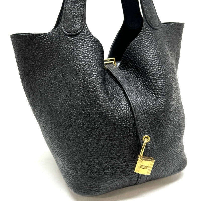 HERMES HERMES Picotin lock MM Picotin lock MM Picotin lock 22 Tote bag Toryon Clemence Noir Black Gold hardware