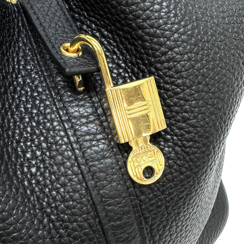 HERMES 爱马仕 Picotin lock MM Picotin lock MM Picotin lock 22 手提袋Toryon Clemence Noir黑金硬件