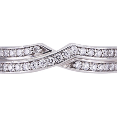 HARRY WINSTON HARRY WINSTON Tristo by Harry Winston Tristo Two-row Band Ring Ring Pt950 Silver Diamond Ring Wedding Ring Platinum