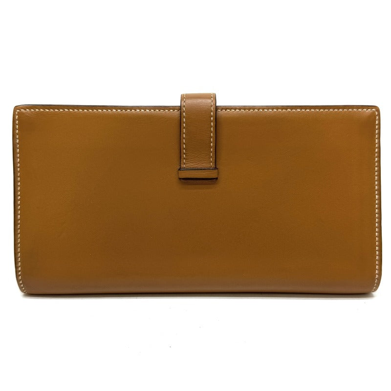 HERMES HERMES B?arn soufflet Bearn soufflet Wallet Long Wallet Long Wallet Tadelacto Gold Brown Silver Metal Fittings