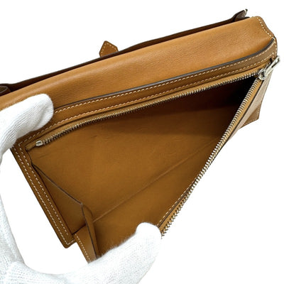 HERMES HERMES B?arn soufflet Bearn soufflet Wallet Long Wallet Long Wallet Tadelacto Gold Brown Silver Metal Fittings