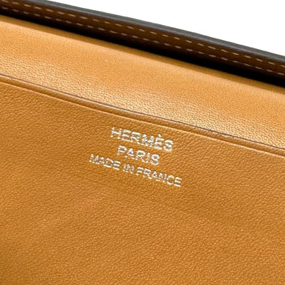 HERMES HERMES B?arn soufflet Bearn soufflet Wallet Long Wallet Long Wallet Tadelacto Gold Brown Silver Metal Fittings