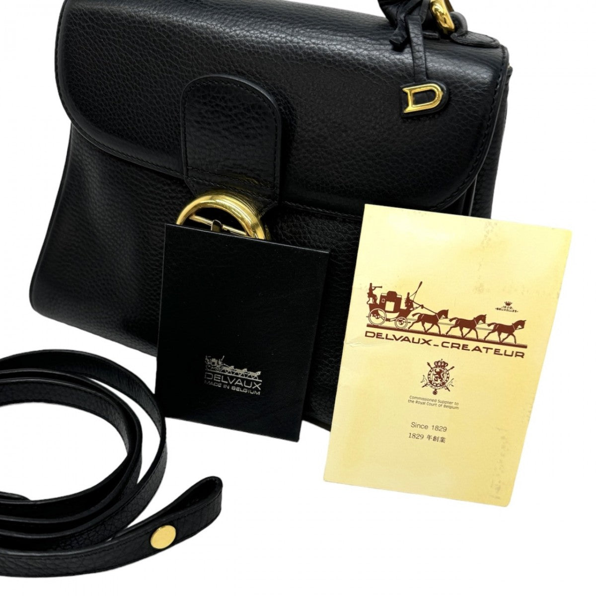 デルヴォー DELVAUX ブリヨンPM ブリヨン PM バッグ トートバッグ ショルダーバッグ レザー ブラック 黒 ゴールド金具 ハンドバッグ ショルダーバッグ 2wayバッグ