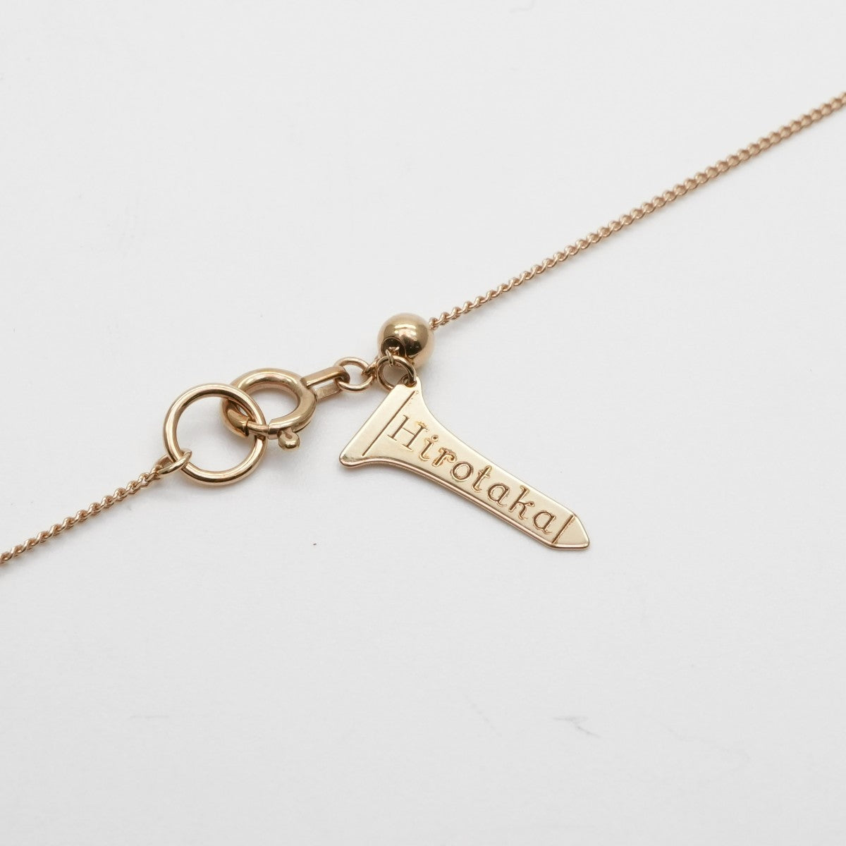 Hirotaka Hirotaka Beluga Necklace Pendant Choker K10 Yellow Gold Pendant Yellow Gold Diamond