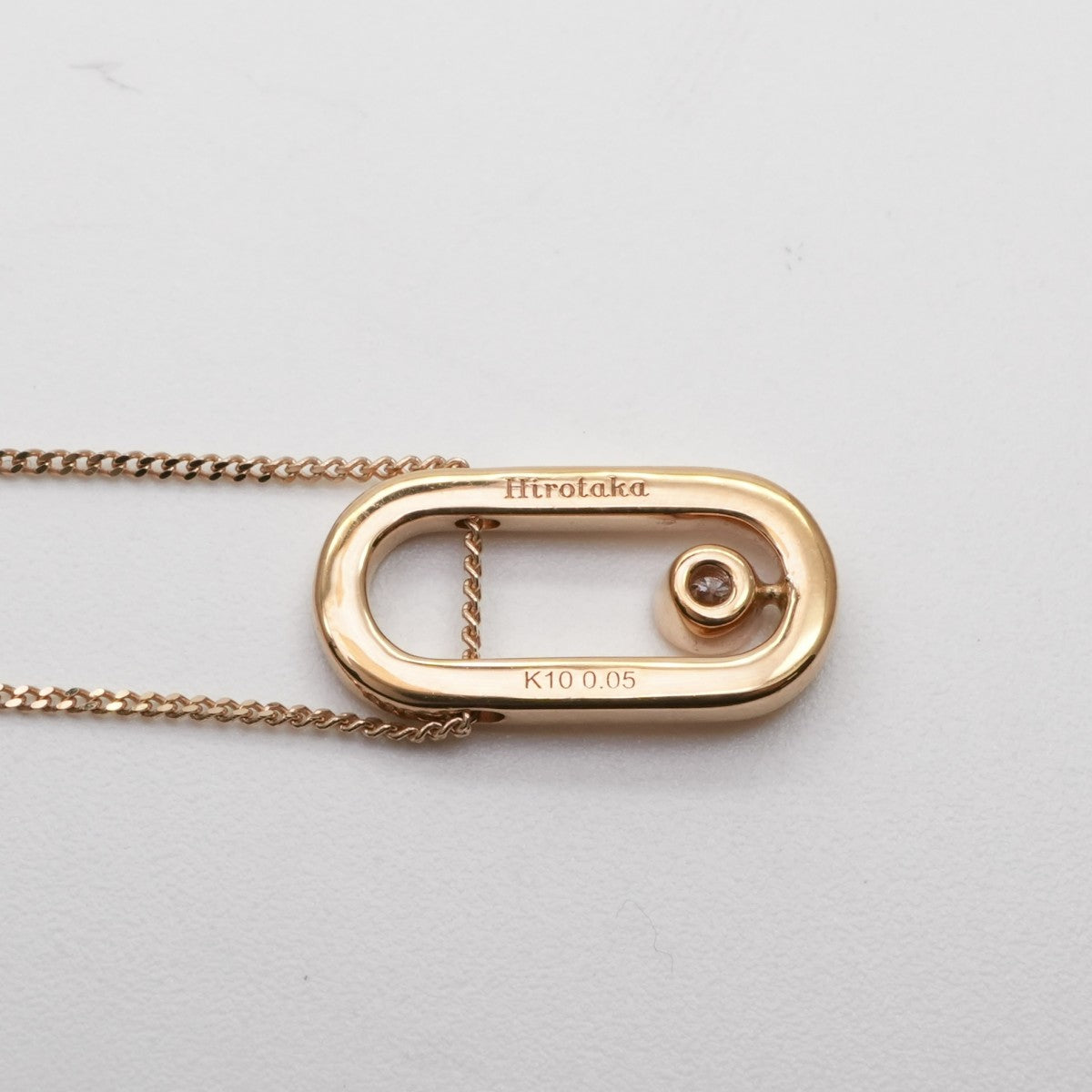 Hirotaka Hirotaka Beluga Necklace Pendant Choker K10 Yellow Gold Pendant Yellow Gold Diamond