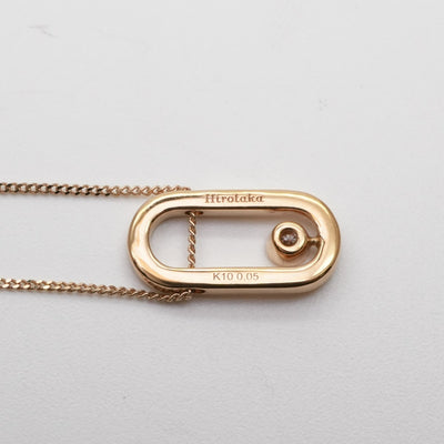 Hirotaka Hirotaka Beluga Necklace Pendant Choker K10 Yellow Gold Pendant Yellow Gold Diamond