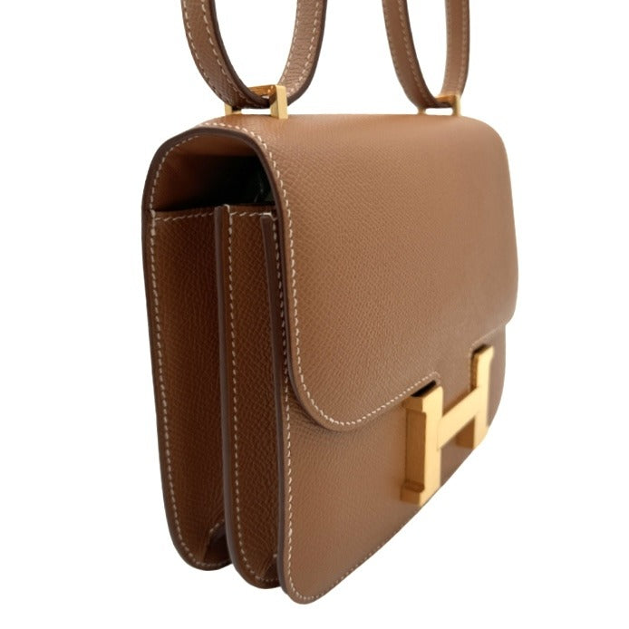 HERMES HERMES Constance 3 mini 18 Constance 3 Mini 18 Bag Shoulder Bag Epson Gold Brown Gold Hardware Vaugh Epson