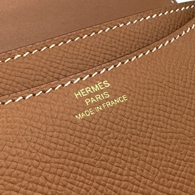 エルメス HERMES コンスタンス3 ミニ18 コンスタンス 3 ミニ 18 バッグ ショルダーバッグ エプソン ゴールド ブラウン 茶 ゴールド金具 ヴォーエプソン