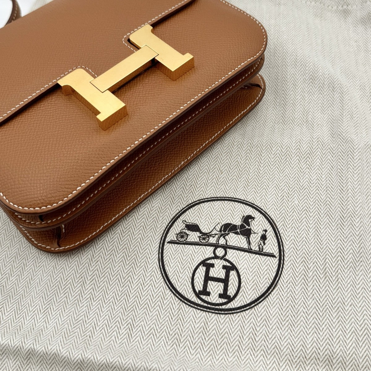 HERMES HERMES Constance 3 mini 18 Constance 3 Mini 18 Bag Shoulder Bag Epson Gold Brown Gold Hardware Vaugh Epson