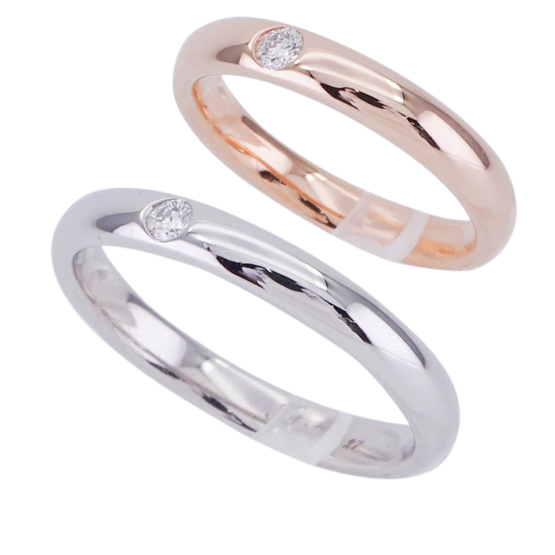 HARRY WINSTON HARRY WINSTON Round Cut Marriage Ring Classic Diamond Band Ring Ring Men's Pt950 Women's 750RG Rose Gold Silver (Platinum) Diamond Ring Wedding Ring Marriage Ring Pair