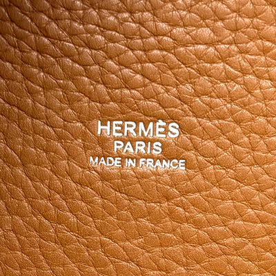 エルメス HERMES ピコタンロックPM ピコタンロック PM ピコタンPM ピコタンロック18 バッグ トートバッグ トリヨンクレマンス ゴールド ブラウン 茶 シルバー金具