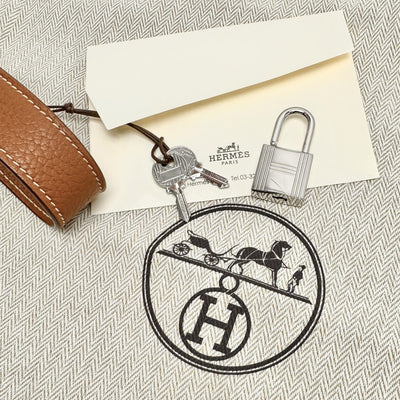 エルメス HERMES ピコタンロックPM ピコタンロック PM ピコタンPM ピコタンロック18 バッグ トートバッグ トリヨンクレマンス ゴールド ブラウン 茶 シルバー金具