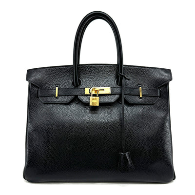 HERMES 헤르메스 Birkin 35 Birkin 35 가방, 토트 백, Ardennes, Noir, Black, Gold Fittings