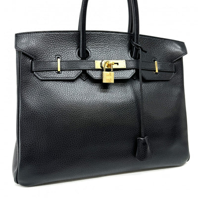 HERMES 헤르메스 Birkin 35 Birkin 35 가방, 토트 백, Ardennes, Noir, Black, Gold Fittings