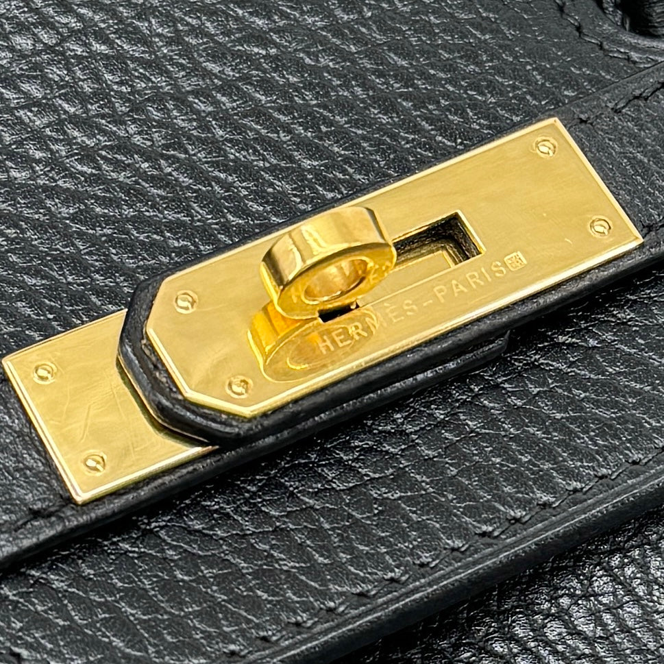 HERMES 爱马仕 Birkin 35 Birkin 35 包，手提袋，阿登，黑色，黑色，金色配件