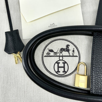 HERMES 爱马仕 Birkin 35 Birkin 35 包，手提袋，阿登，黑色，黑色，金色配件