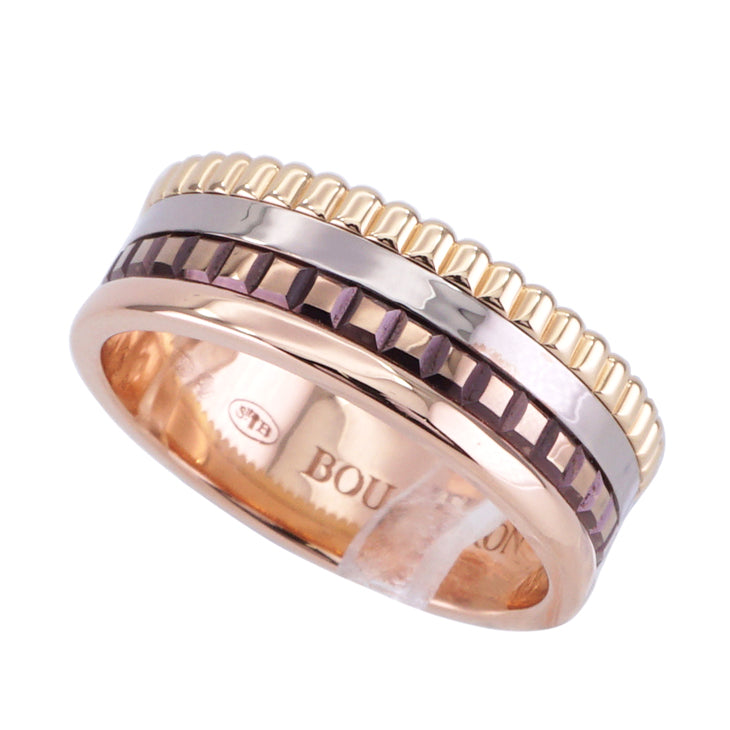 BOUCHERON BOUCHERON Quatre Classic Ring Small Quatre ring Brown quatre classic ring 750 yellow gold white gold pink gold brown PVD