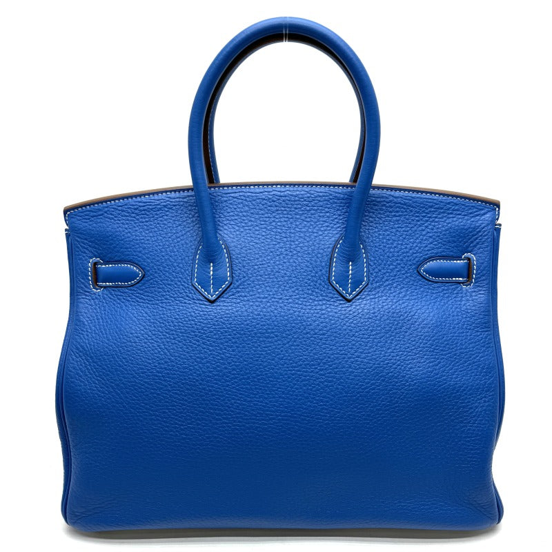 HERMES 헤르메스 Birkin 35 Birkin 35 토트 백 토리 온 클레멘스 블루 실버 하드웨어 Bicolor