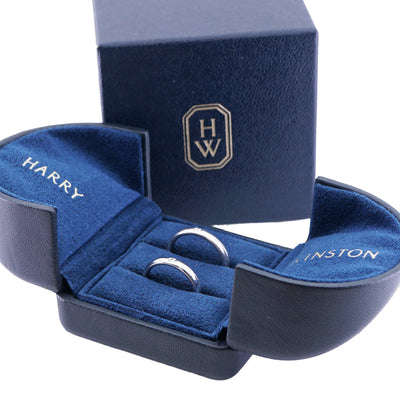 HARRY WINSTON 해리 윈스턴 라운드 컷 결혼 반지 라운드 컷 결혼 반지 클래식 다이아몬드 밴드 링 링 링 PT950 실버 웨딩 링 결혼 반지 플래티넘