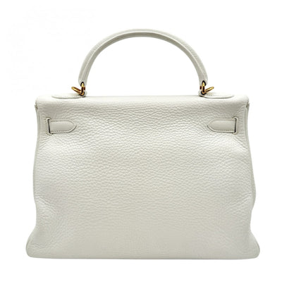 HERMES HERMES Kelly 32 Kelly 32 interior stitch Bag, Tote bag, Shoulder bag, Toryon Clemence, White, White, Gold hardware