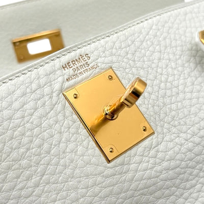 HERMES HERMES Kelly 32 Kelly 32 interior stitch Bag, Tote bag, Shoulder bag, Toryon Clemence, White, White, Gold hardware