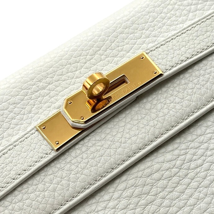 HERMES HERMES Kelly 32 Kelly 32 interior stitch Bag, Tote bag, Shoulder bag, Toryon Clemence, White, White, Gold hardware