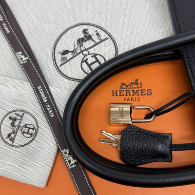 HERMES 爱马仕 Birkin 35 Birkin 35 手提袋多哥黑色黑色黑色粉红色金属软件