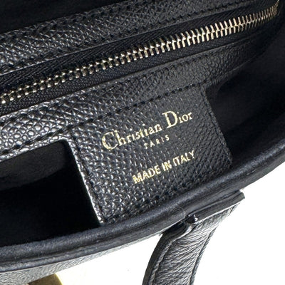 CHRISTIAN DIOR 克里斯蒂安·迪奥（Christian Dior） Saddle 袋肩袋粒状小牛黑色金属配件