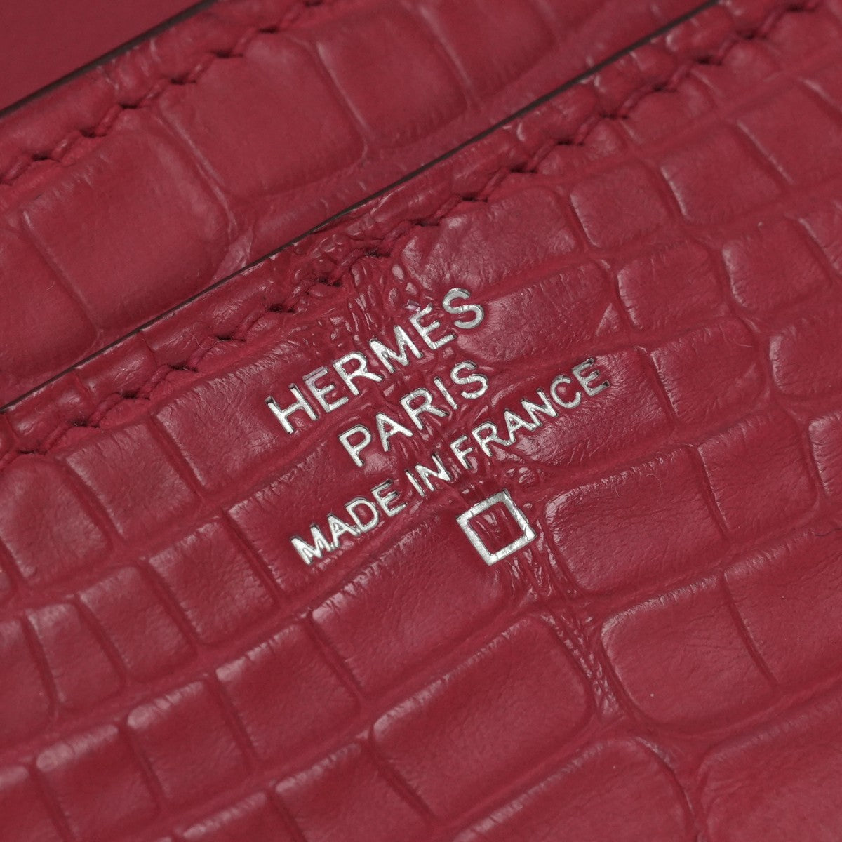 HERMES HERMES Constance long Constance long Wallet Long Wallet Long Wallet Alligator Crocodile Rose Extreme Pink Silver Metal Fitting Exotic