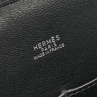 HERMES 爱马仕 Plume 35 Plume 35 包，手提袋，峡湾，黑色，黑色，银色配件