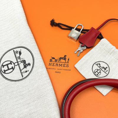 エルメス HERMES バーキン35 バーキン 35 バッグ トートバッグ エプソン ルージュカザック レッド 赤 シルバー金具 ヴォーエプソン