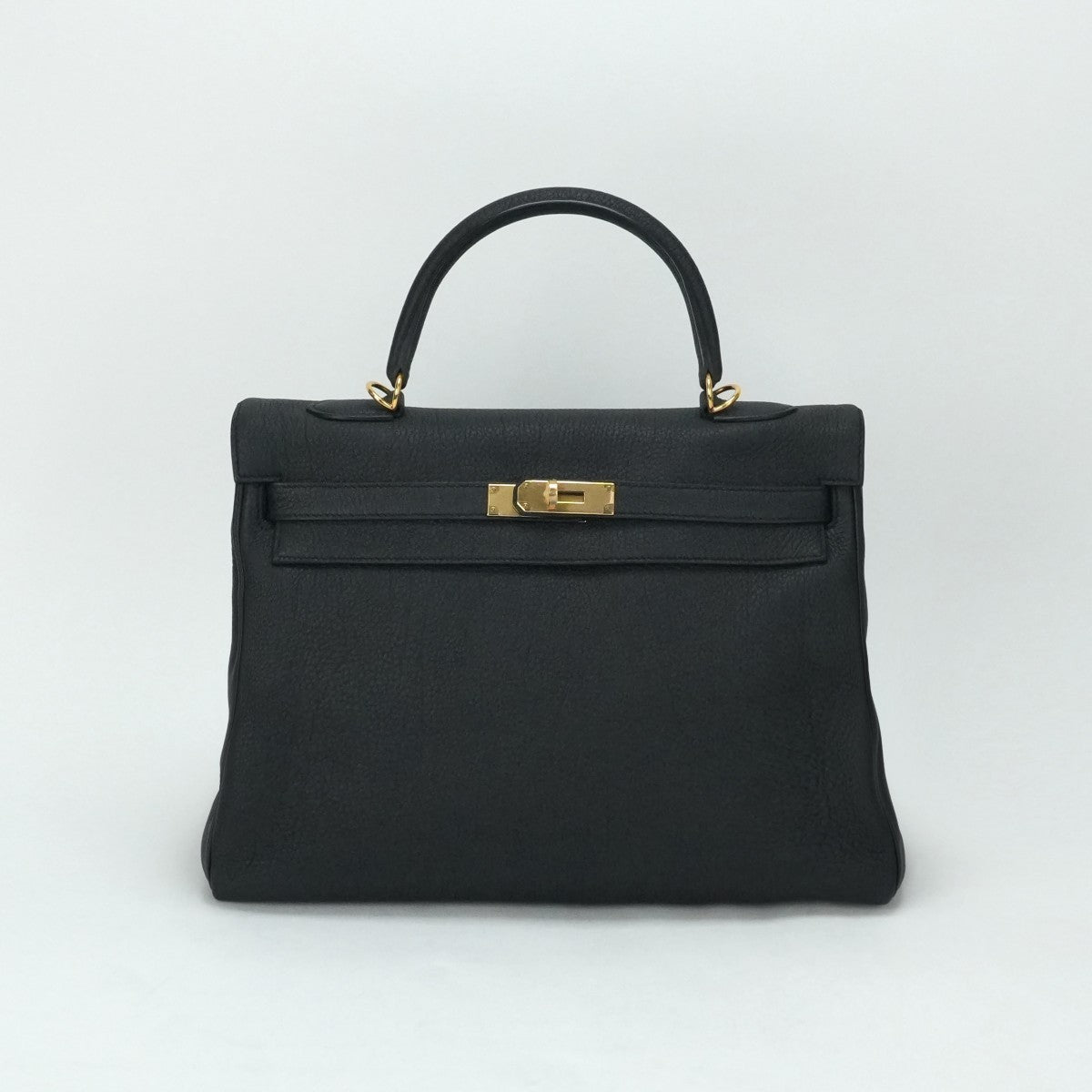 HERMES HERMES Kelly 35 Kelly 35 Bag, Tote Bag, Shoulder Bag, Togo, Noir, Black, Gold Fittings