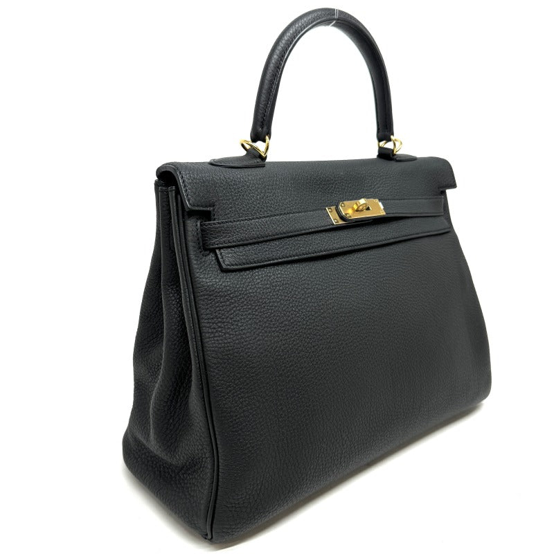 HERMES HERMES Kelly 35 Kelly 35 Bag, Tote Bag, Shoulder Bag, Togo, Noir, Black, Gold Fittings