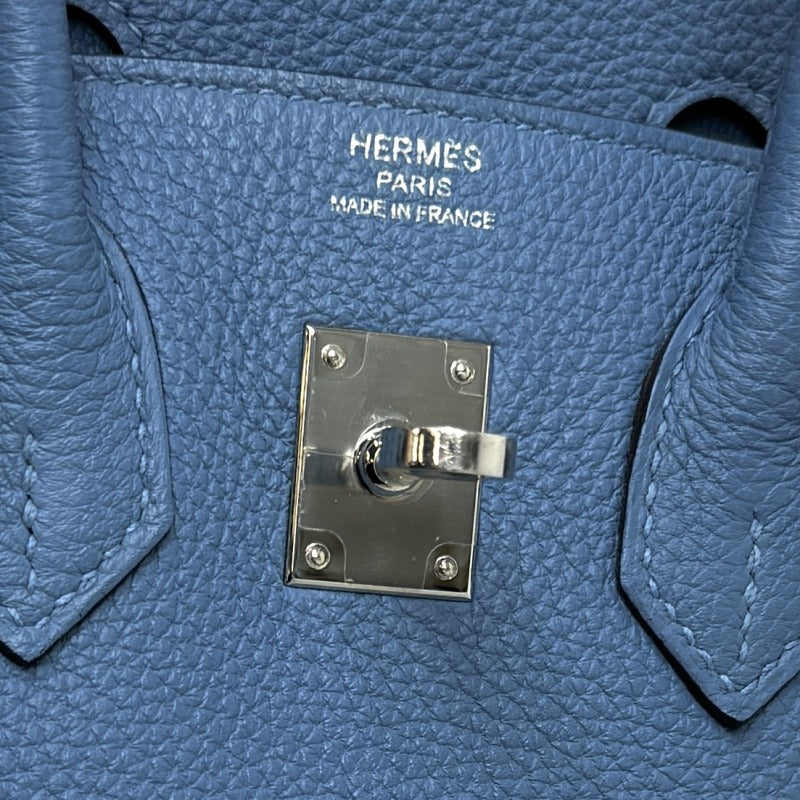 エルメス HERMES バーキン25 バーキン 25 バッグ トートバッグ トゴ アズール ブルー 青 シルバー金具